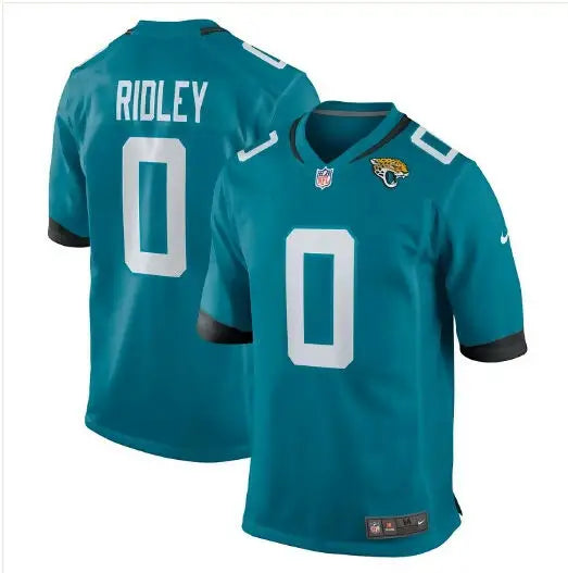 Teal Calvin Ridley Jacksonville Jaguars Nike game jersey with RIDLEY and number 0