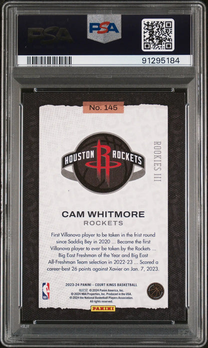 Cam Whitmore 2023 Panini Court Kings basketball trading card PSA 10 Gem Mint