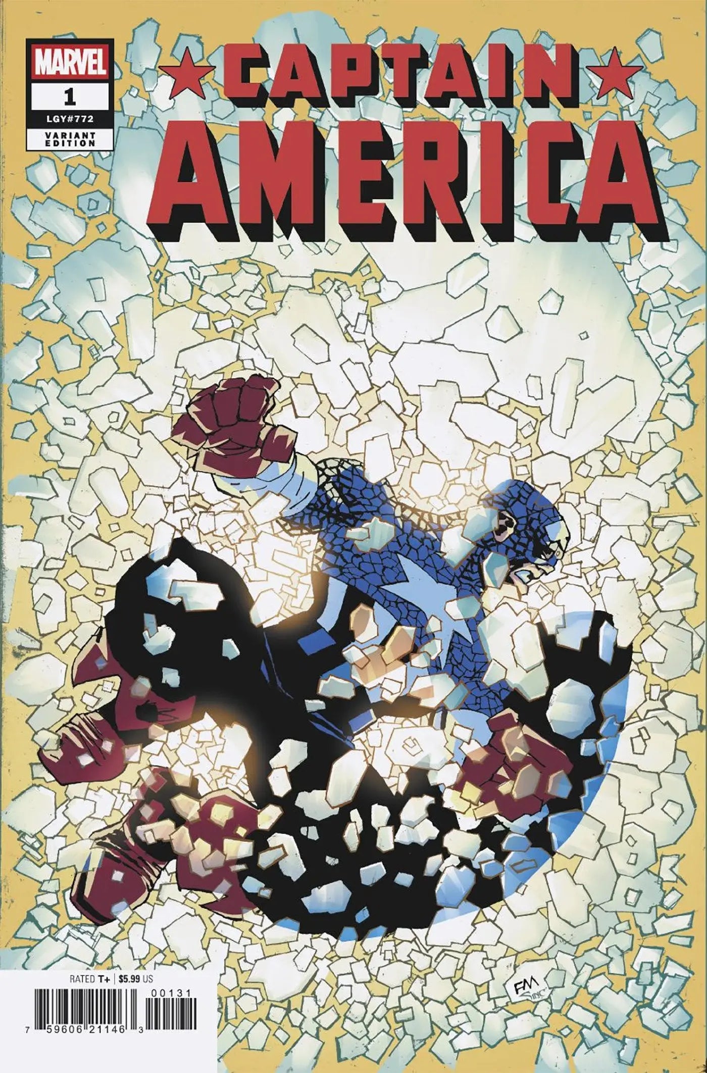 Captain America comic book featuring Frank Miller variant design