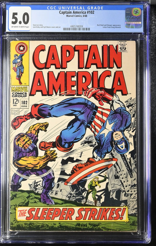 Captain America 102 (1968) Graded CGC 5.0 - Back Issues