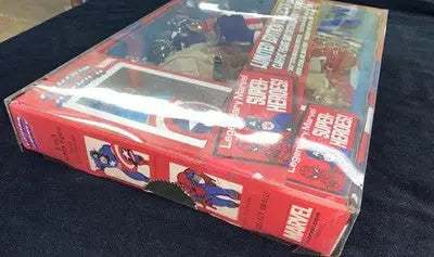 Boxed set of Marvel Super Heroes action figures featuring Captain America in collector’s packaging