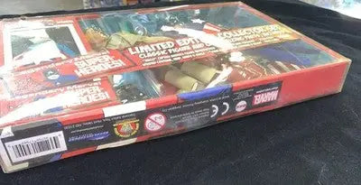 Collectible Marvel superhero action figures in Captain America Legendary Collector Set