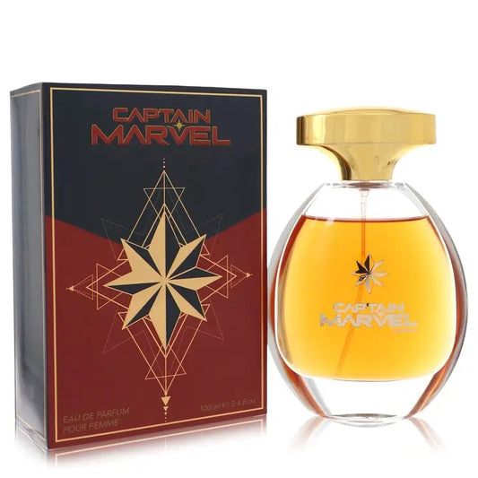 Captain Marvel themed perfume bottle and box for Captain Marvel by Marvel Eau De Parfum