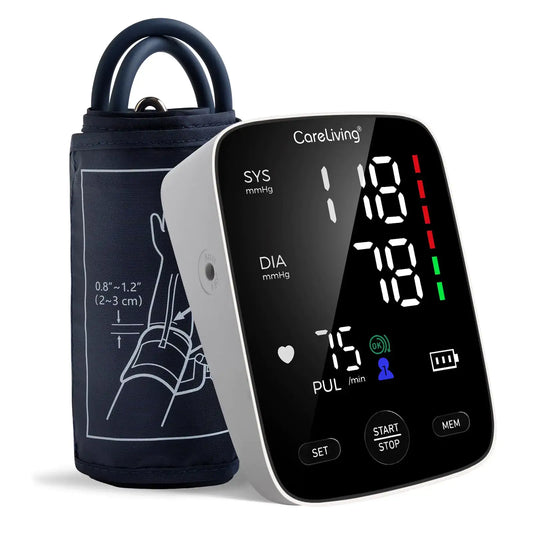 Digital blood pressure monitor with cuff for accurate blood pressure readings at home