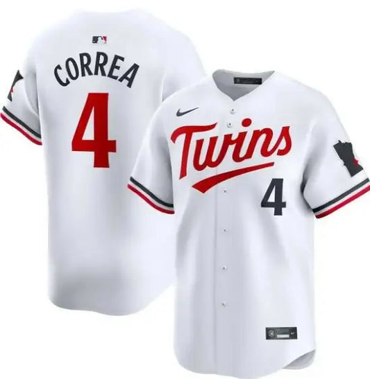 White Carlos Correa Minnesota Twins Nike Home Limited Player Jersey for baseball