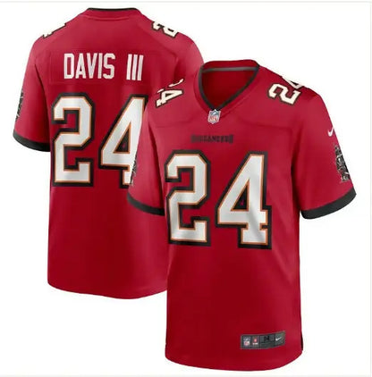 Red Tampa Bay Buccaneers Carlton Davis III Nike Throwback Game Jersey with number 24