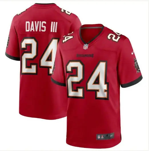 Red Tampa Bay Buccaneers Carlton Davis III Nike Throwback Game Jersey with number 24