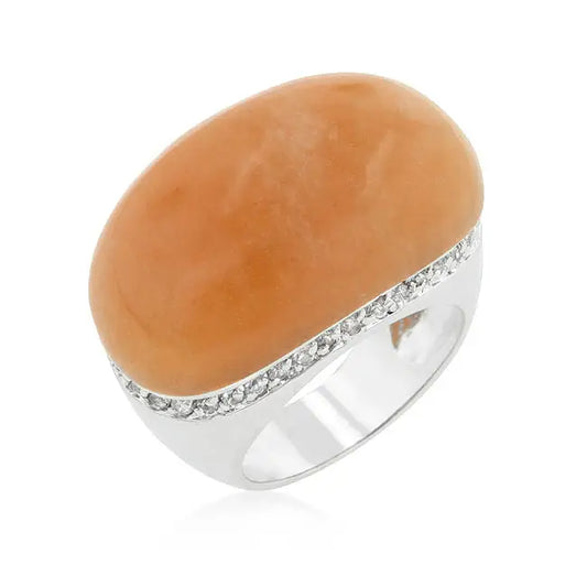 Carnelian Simulated Cocktail Ring - Size:Size 5 - Cocktail Rings
