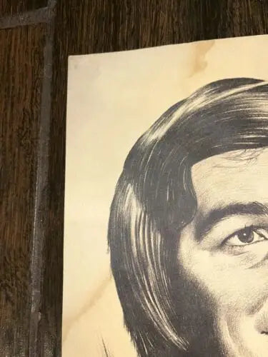 Framed lithograph portrait etching of Carol Vadnais in hockey action