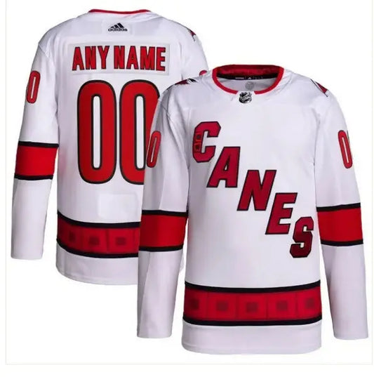 White Carolina Hurricanes adidas Away Primegreen Authentic Custom Hockey Jersey