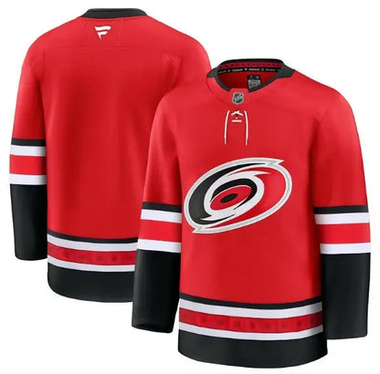 Red Carolina Hurricanes hockey jersey from the Throwback Premium Jersey collection