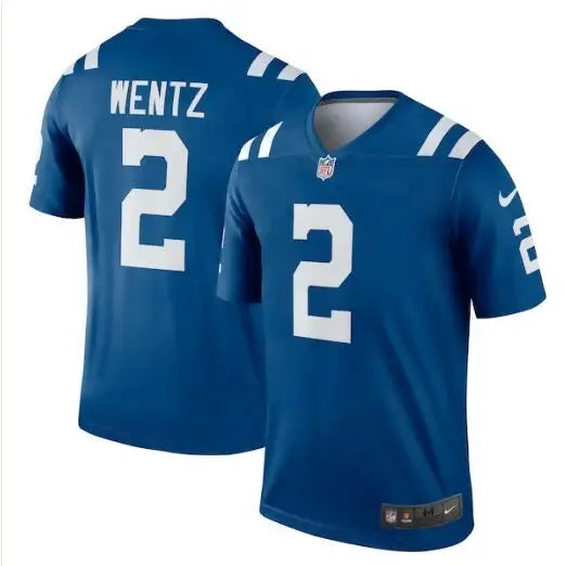 Blue Indianapolis Colts Carson Wentz Nike Legend Jersey with number 2 on back