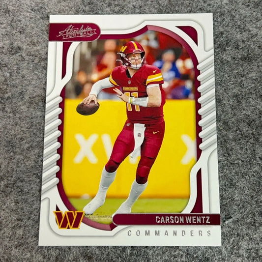 Carson Wentz Washington Commanders football trading card 2022 NFL sports product