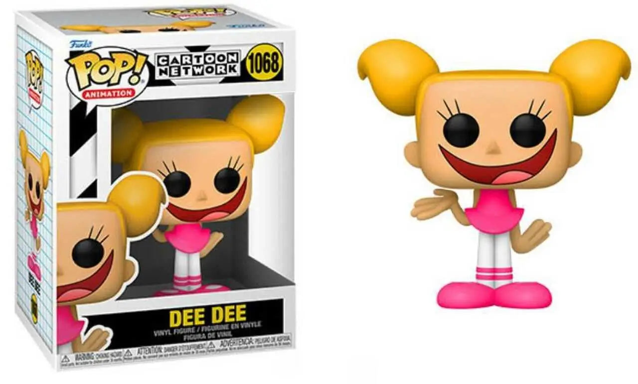 Dee Dee Funko Pop vinyl figure in a pink dress with blonde pigtails from Cartoon Network