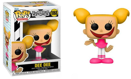 Dee Dee Funko Pop vinyl figure in a pink dress with blonde pigtails from Cartoon Network