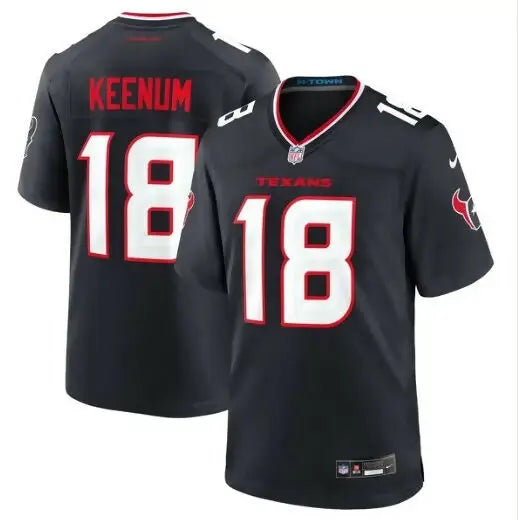 Black Houston Texans Case Keenum Nike Game Jersey with number 18 and KEENUM on back