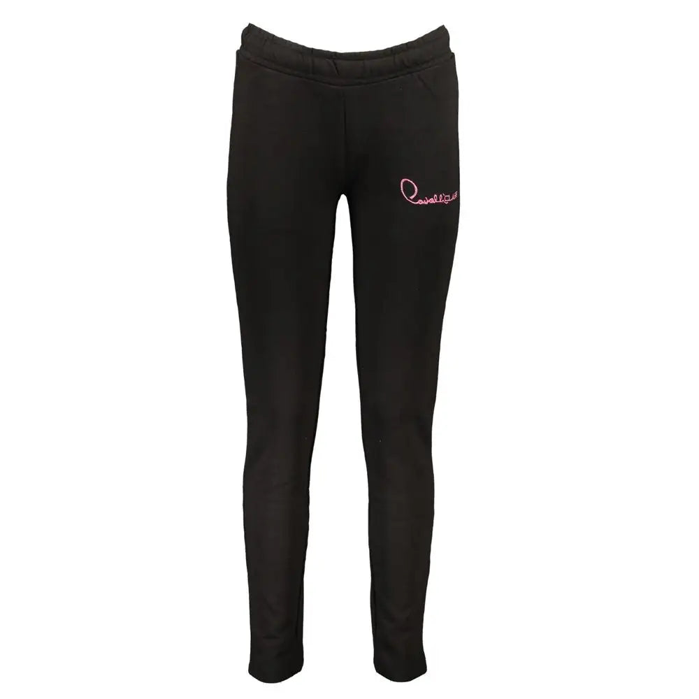 Cavalli Class Black Cotton Pant - Pants