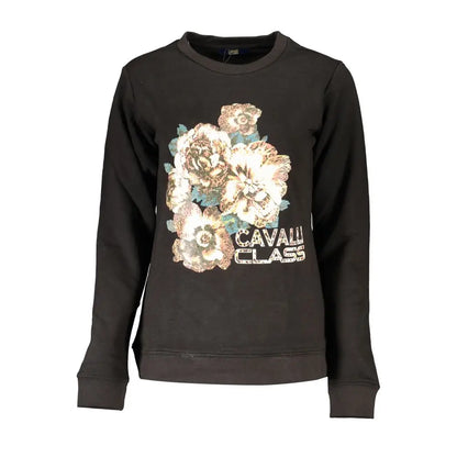 Cavalli Class Black Cotton Women Sweater