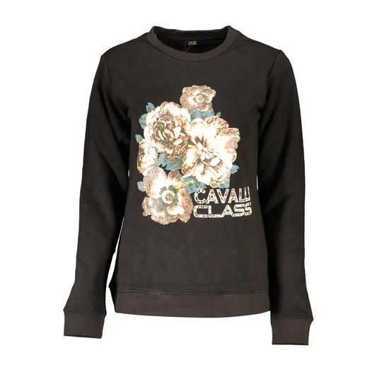 Cavalli Class Black Cotton Women Sweater
