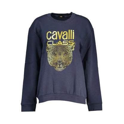 Cavalli Class Blue Cotton Women Sweater - M - Sweater