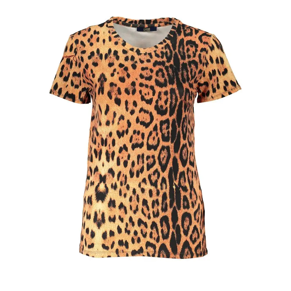 Cavalli Class Orange Cotton Women T-Shirt - T-Shirt