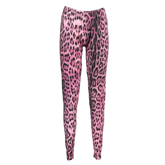 Cavalli Class Pink Cotton Pant - Pants