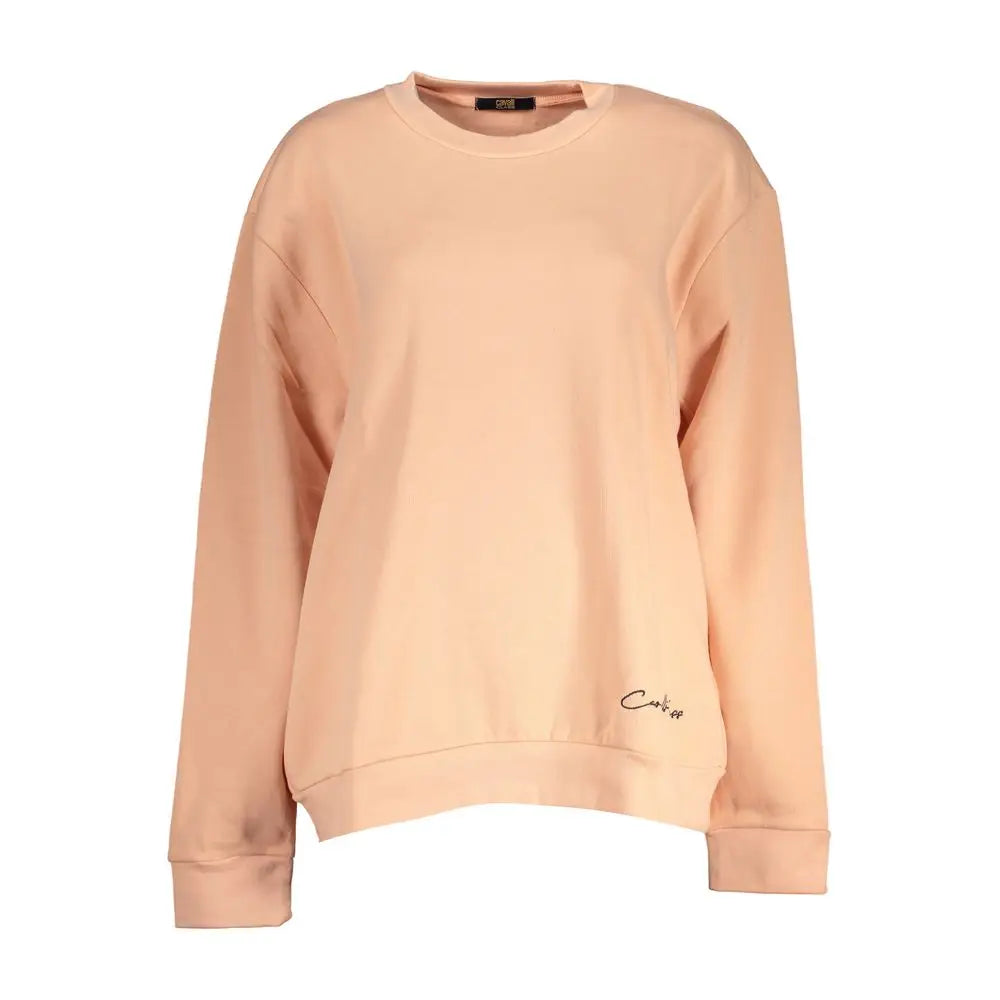 Cavalli Class Pink Cotton Women Sweater - Sweater