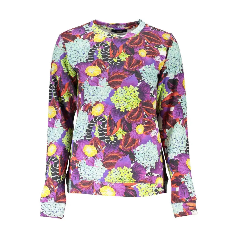 Cavalli Class Purple Cotton Women Sweater - Sweater