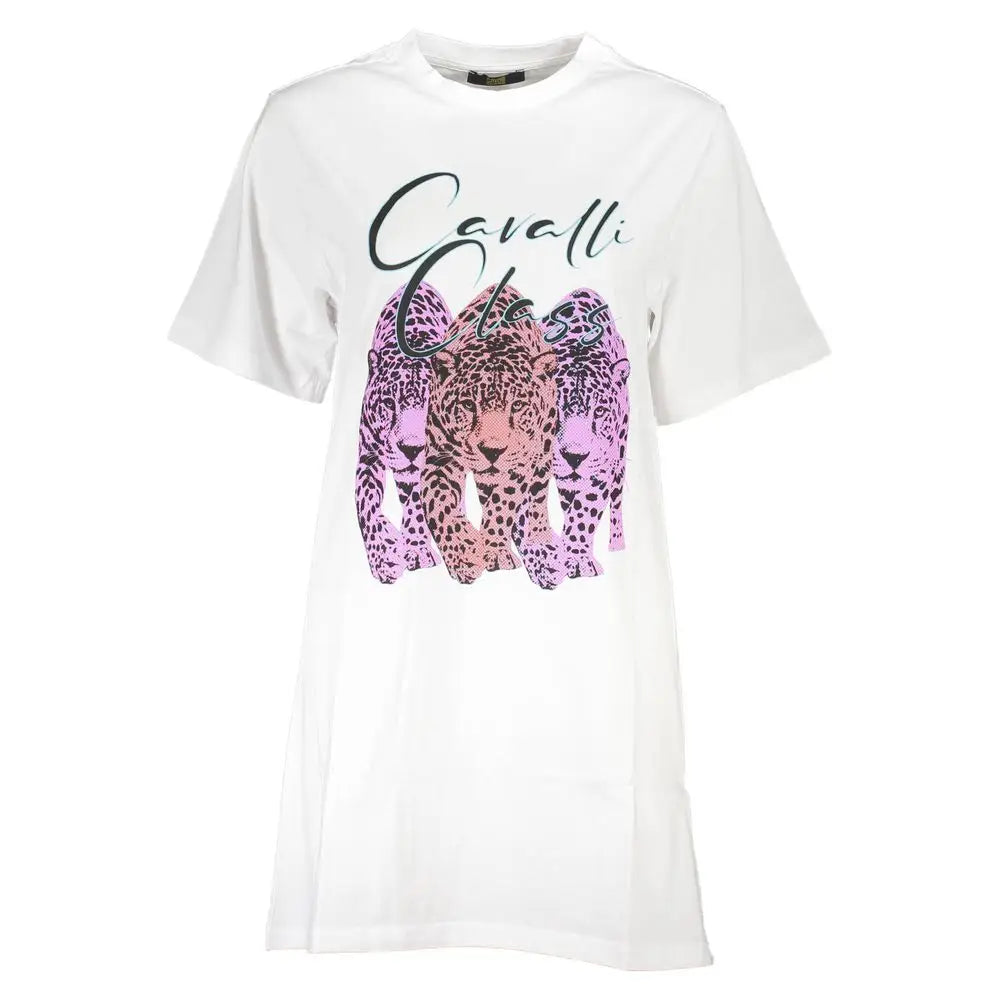Cavalli Class White Cotton Dress - XL