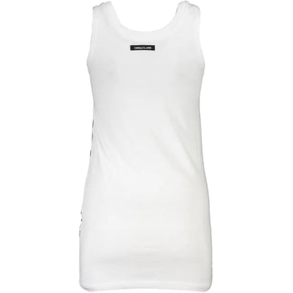 Cavalli Class White Cotton Tank Top