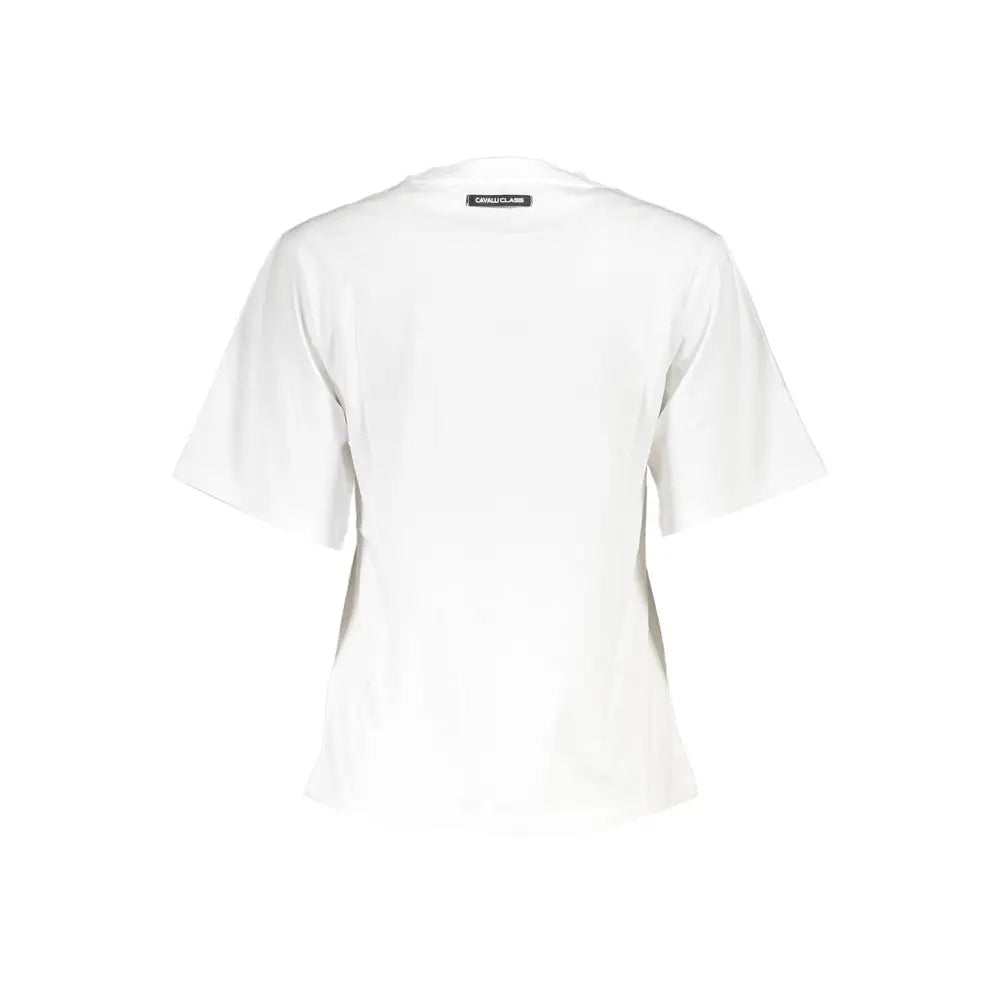 Cavalli Class White Cotton Women T-Shirt - T-Shirt