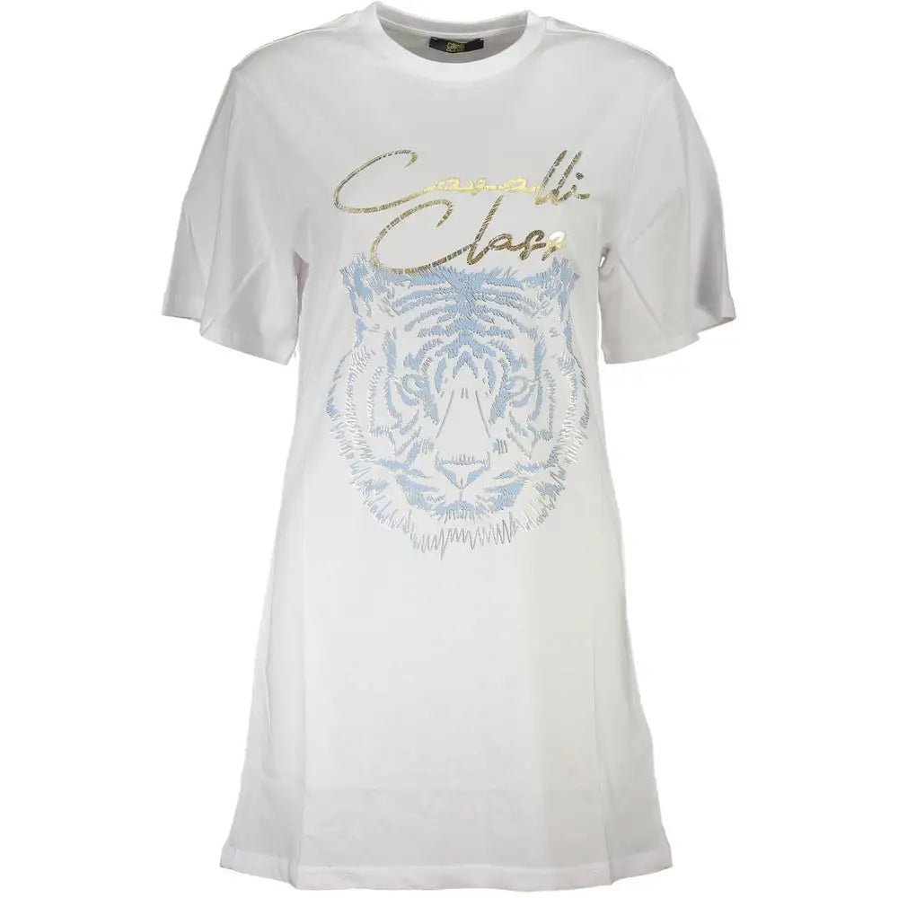 Cavalli Class White Cotton Women T-Shirt - T-Shirt