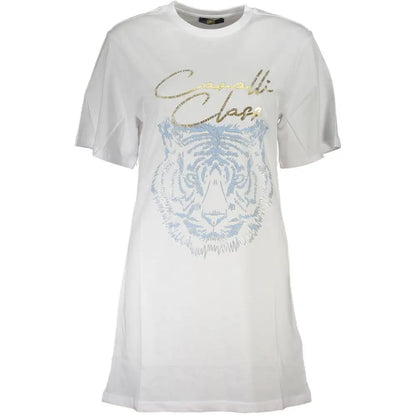 Cavalli Class White Cotton Women T-Shirt - T-Shirt