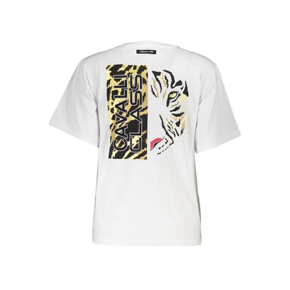 Cavalli Class White Cotton Women T-Shirt - XS - T-Shirt