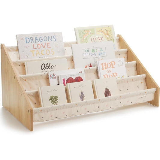 Decorative Bookshelf for Kids - Beautiful Shelf to Display All Books of Your Little One - the Perfect Nursery Organizer for Your Baby Girl or Boy´S Montessori Bedroom or Toddler Play Room Decor-0