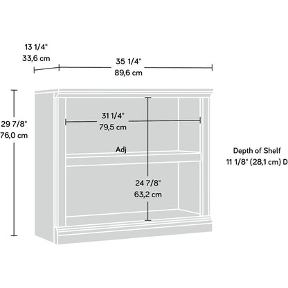 2 Tier Book Shelf Wooden Bookcase Multipurpose Bookshelf for Home Office, Living Room, in Oiled Oak-2