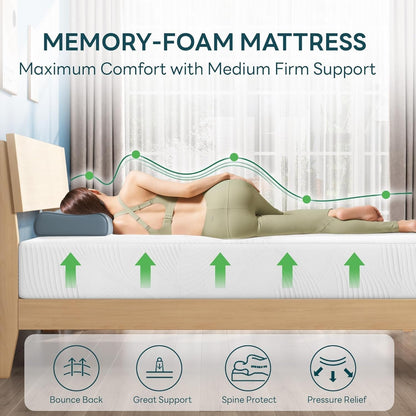 10 Inch Twin Memory Foam Mattress with Cooling Gel-2