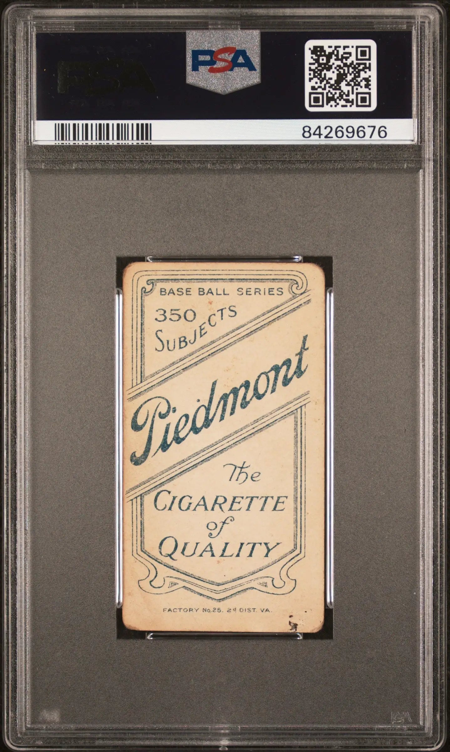 Cecil Ferguson 1909-11 T206 Piedmont PSA 2 trading card in a protective case