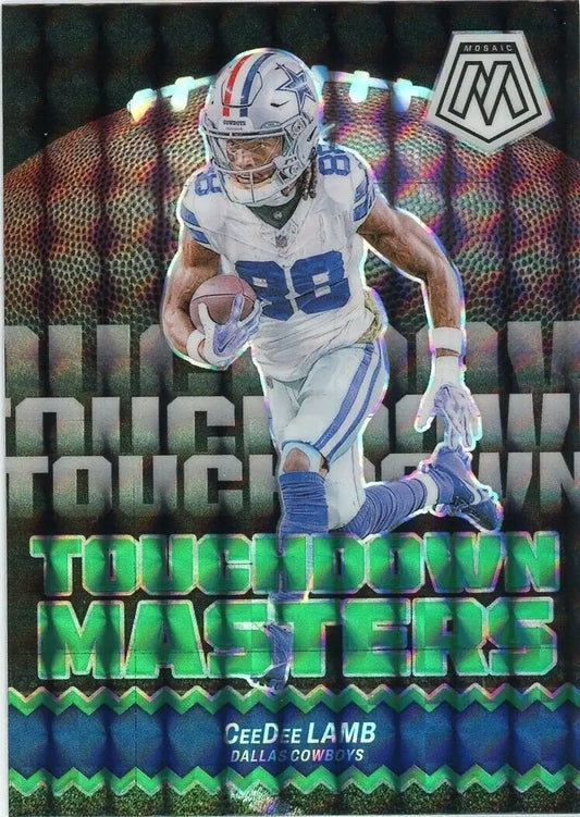 CeeDee Lamb 2024 Panini Mosaic Touchdown Masters Green Mosaic football card