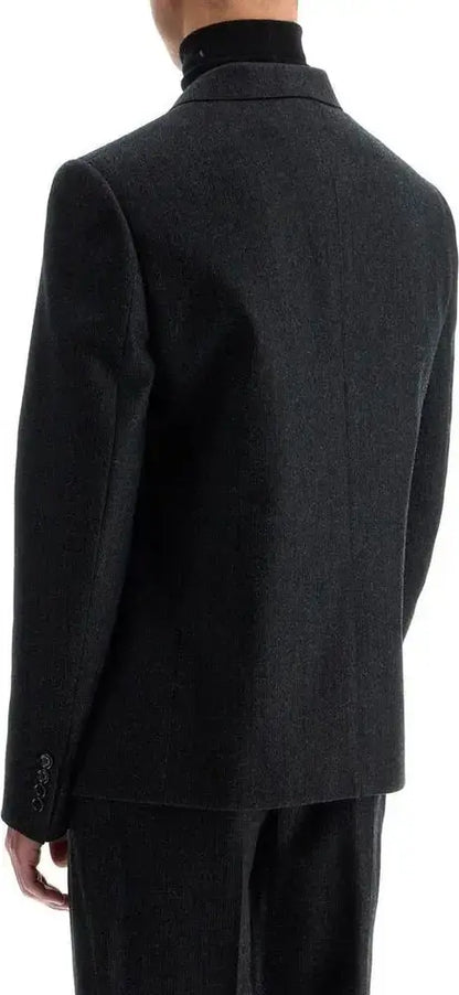 Elegant black wool blazer jacket with turtleneck for modern men’s fashion at STORE 7994