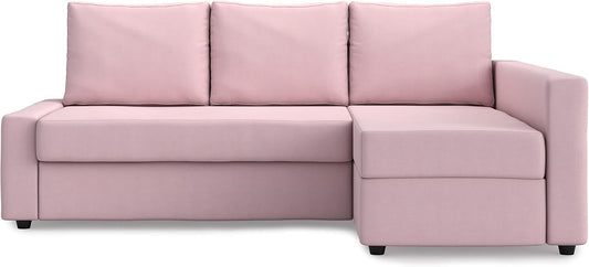 Snug Fit Friheten Slipcover for the IKEA Friheten with Chaise Corner Cover, Sofa Bed Cover, Sectional Slipcover Replacement (Pink)-0