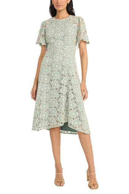 Maggy London Green Cream Day Dress Sizes 4 & 6 Remaining!