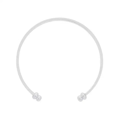 Channel-Set Aqua Cubic Zirconia Cuff - Bracelets