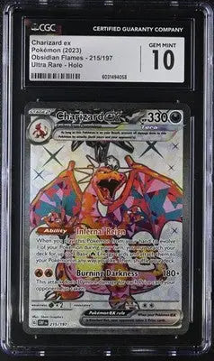 Graded Charizard ex Pokémon Card English CGC 10 from Obsidian Flames 2023