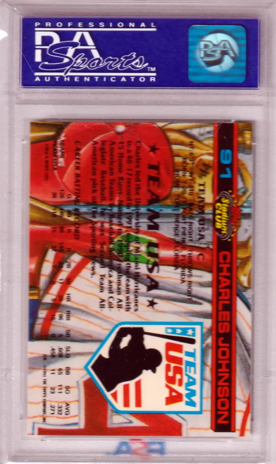 Graded Charles Johnson 1992 Stadium Club S.E. Skydome Rookie RC card PSA 10 from Columbia Hobby