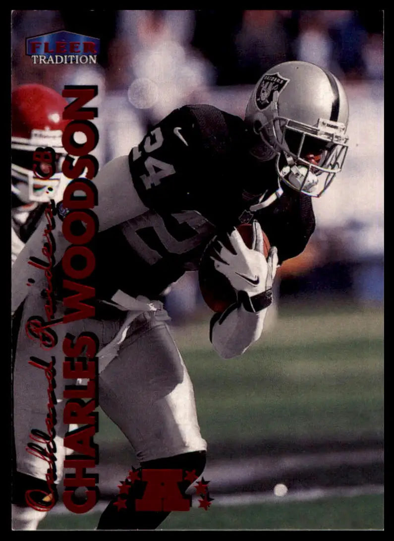 Charles Woodson 1999 Fleer Tradition football card Oakland Raiders collectible