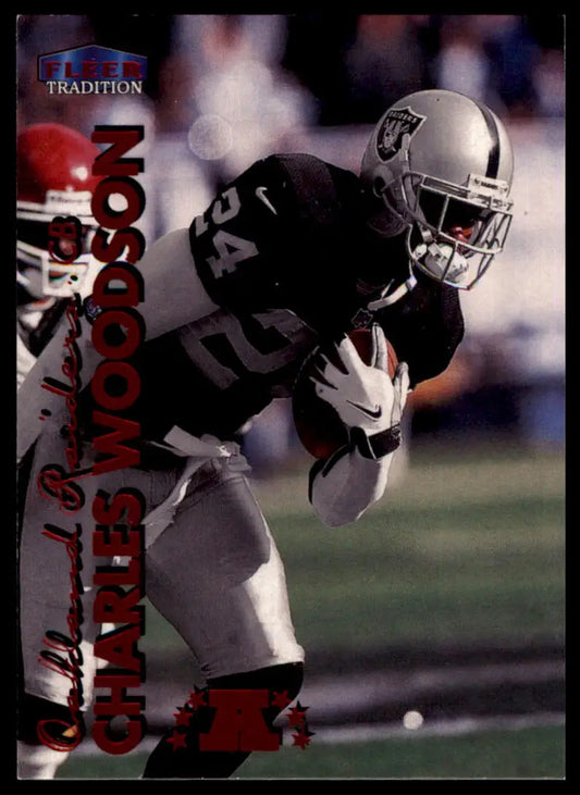 Charles Woodson 1999 Fleer Tradition football card Oakland Raiders collectible