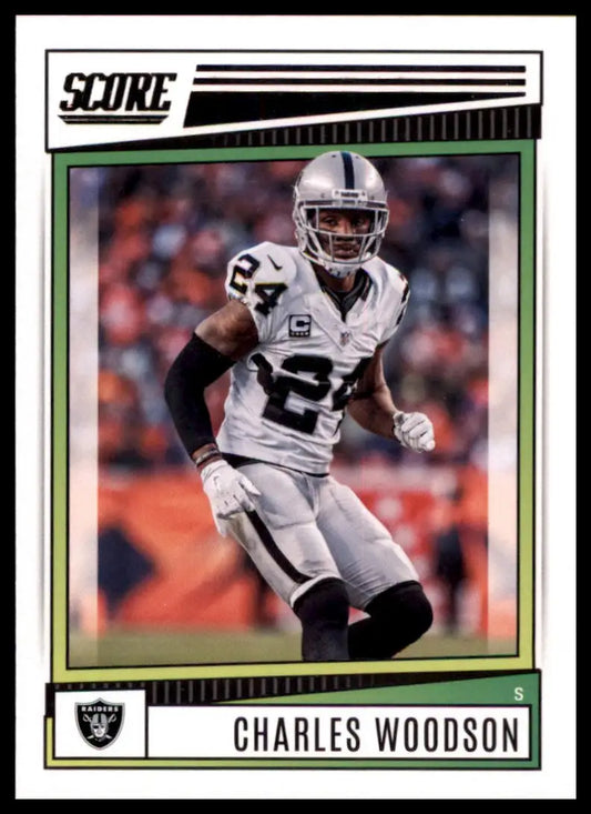 Charles Woodson football card from 2022 Score series for Oakland Raiders