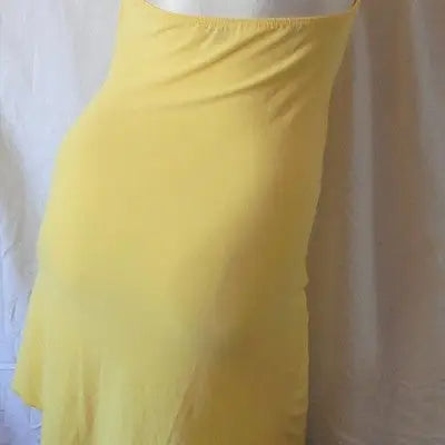 Yellow halter maxi dress for women in size small, sleeveless summer sundress