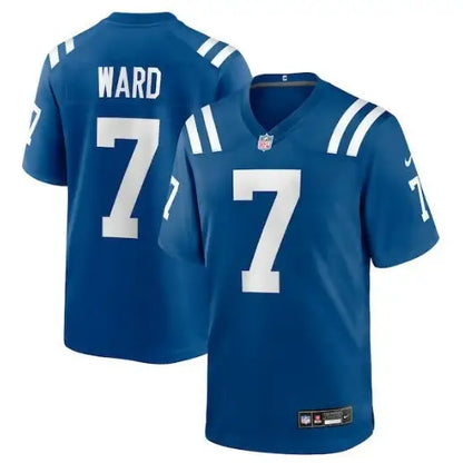 Blue Charvarius Ward Indianapolis Colts Nike jersey with number 7 and WARD on back